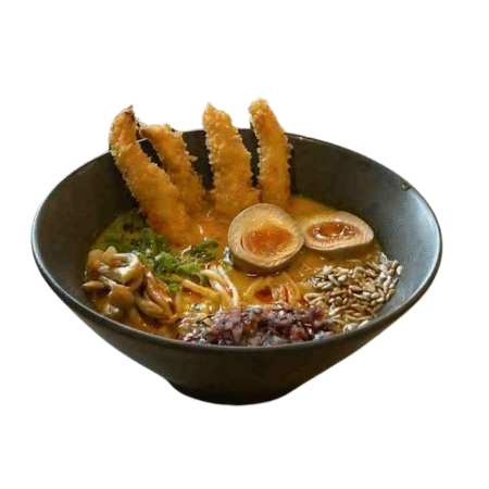 DYNIOWY RAMEN Z KREWETKAMI